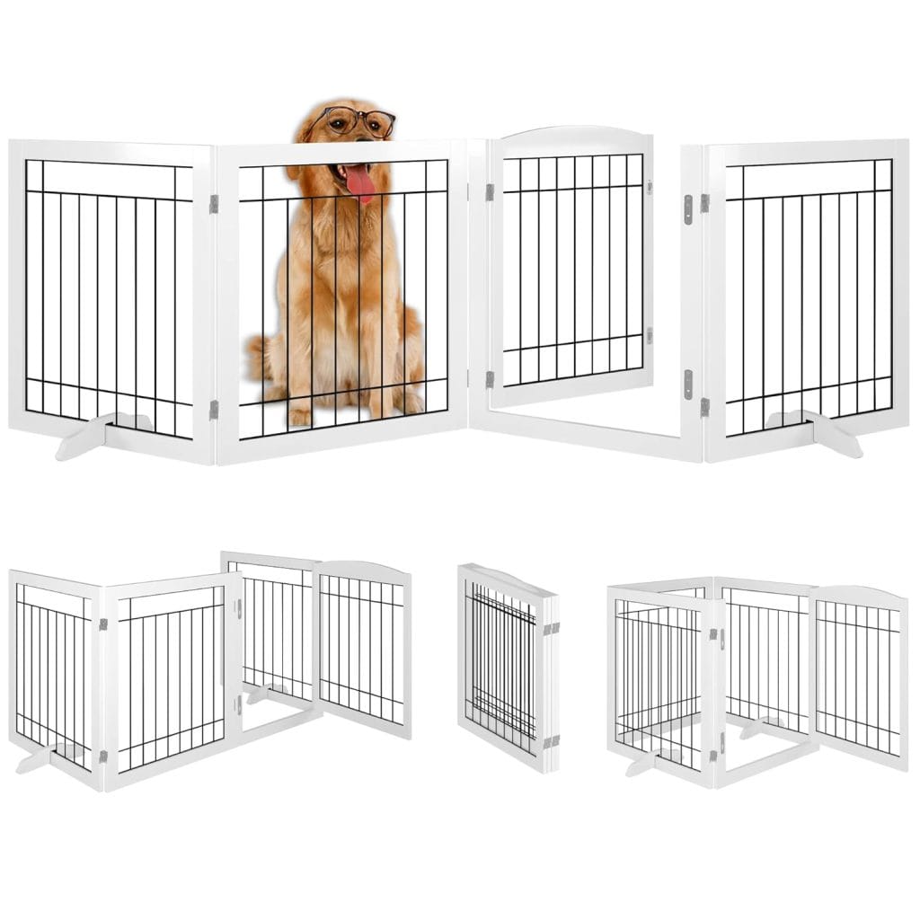 Folding Pet Fence With Door No Assembly (1)