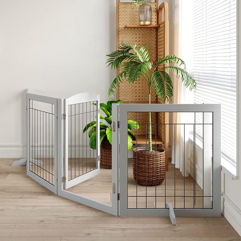 Folding Pet Fence With Door No Assembly (3)