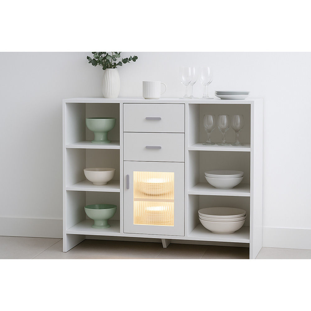 Maxwell Racks Modern White Side Cabinet Storage Rack Manufacturer - MAXWELL