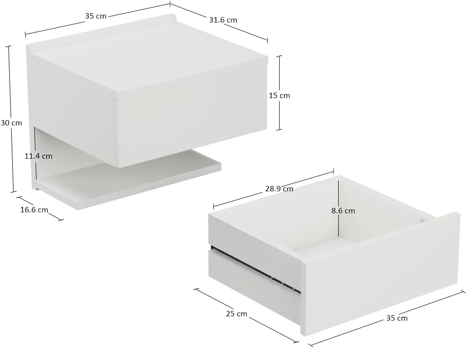 Wall Mounted Bedside Tables (2)