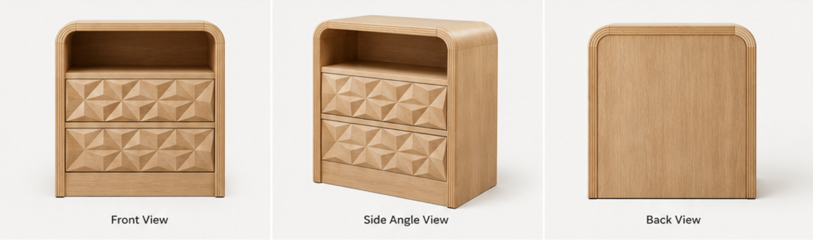 geometric drawer nightstand